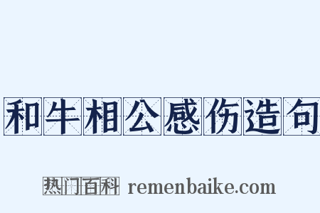 和牛相公感伤造句是什么意思的图片